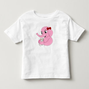 Camiseta de criança com desenho animado de elefant