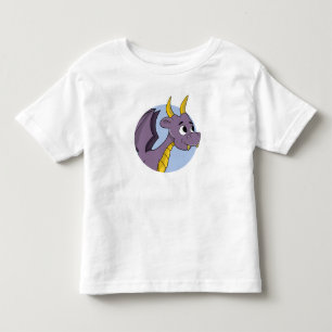 Camiseta de criança com desenho de dragão roxo
