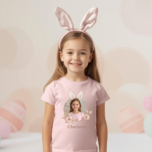 Camiseta de criança com foto personalizada do coel