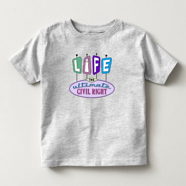 Camiseta de criança com um design retrô. (Frente)