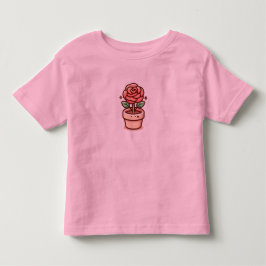 Camiseta de criança com um lindo ciclo de rosa.