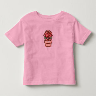 Camiseta de criança com um lindo ciclo de rosa.
