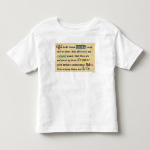 Camiseta de criança com uma declaração.