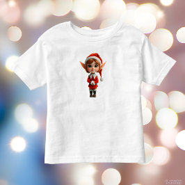 Camiseta de criança da Elfa de Natal Perky Girl
