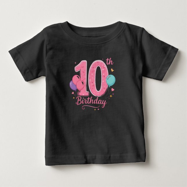Camiseta de Criança de 10 Anos de Idade (Frente)