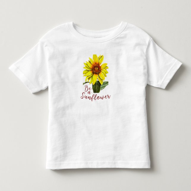 Camiseta de criança de girassol (Frente)