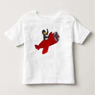 Camiseta de criança de pinguim voadora