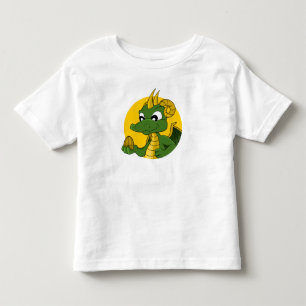 Camiseta de criança de um dragão verde