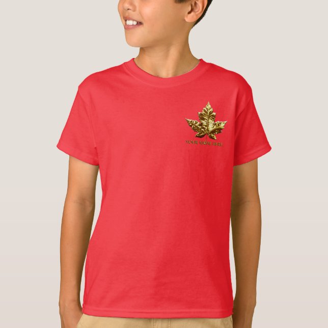 Camiseta de criança do Canadá Equipe personalizada (Frente)