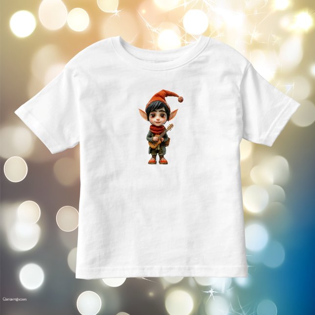 Camiseta de criança do Elfo de Natal Musical Boy (Criador carregado)