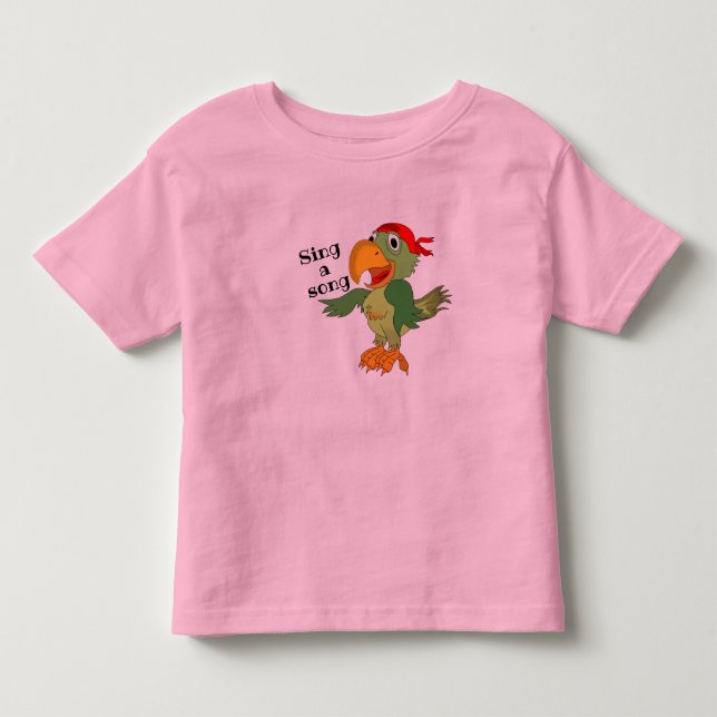 Camiseta de criança do papagaio (Frente)