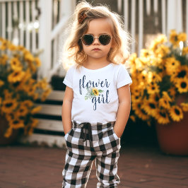Camiseta De Criança Flor Cute Sunflower Casamento