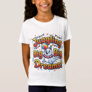 Camiseta de Criança Foca Fofa Fazendo Malabarismos