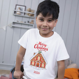 Camiseta de criança para casa de Natal personaliza