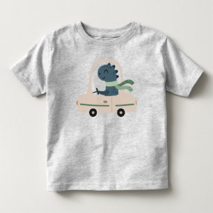 Camiseta de criança pequena de dinossauro fofo dir