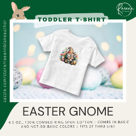 Camiseta de criança pequena Gnome da Páscoa Feliz