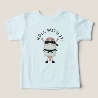 Camiseta de criança Sushi Ninja, Tee de Comida Jap
