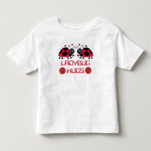 Camiseta de Crianças com Joaninha Abraçando Bebê