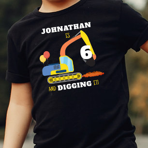 Camiseta de Crianças de Aniversário de Construção 