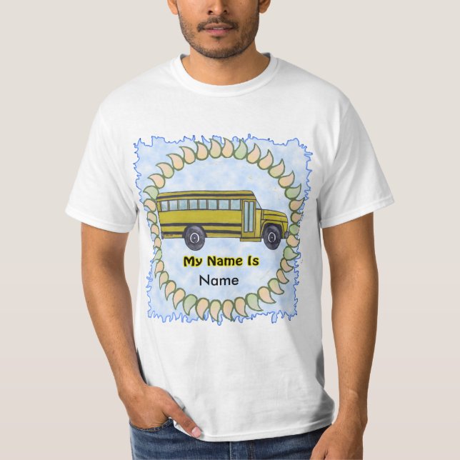 Camiseta de Crianças de Ônibus Escolar (Frente)