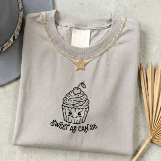 Camiseta de Cupcake Vintage Presente Criativo