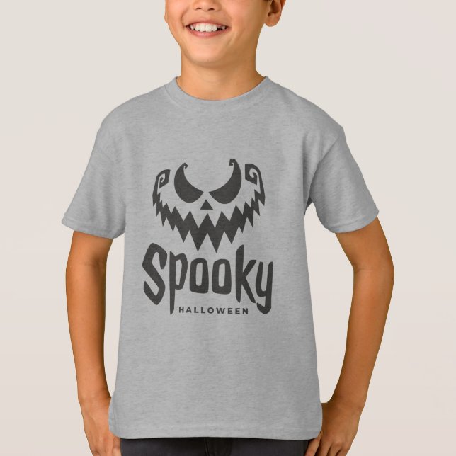 Camiseta de Custo de Halloween Feliz e Assustador (Frente)