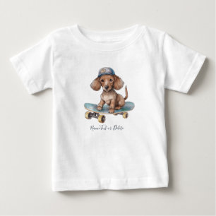 Camiseta de Dachshund em Aquarela