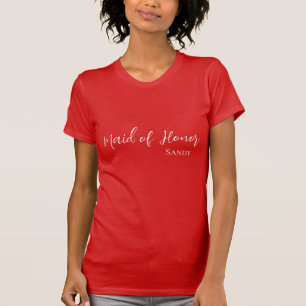Camiseta de Dama de Honra com Nome Personalizado