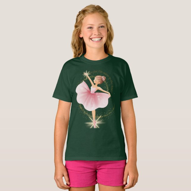 Camiseta de Dança de Bailarina (Frente Completa)