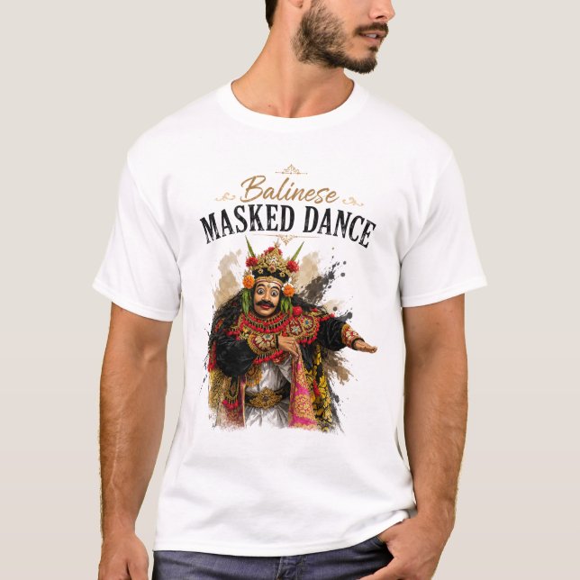 Camiseta de Dança Mascarada Balinesa (Frente)