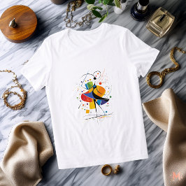 Camiseta de Dançarino Abstrato | Movimento Artísti