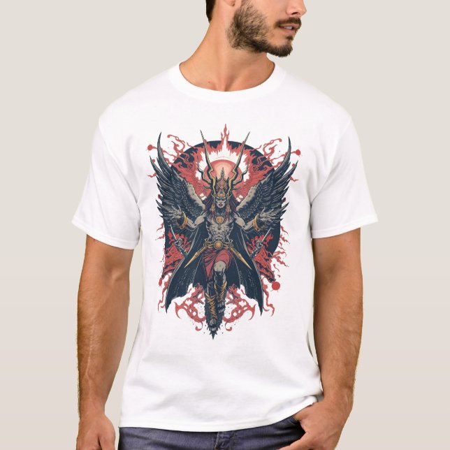 Camiseta de Death Metal dos Deuses Antigos (Frente)