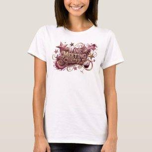 Camiseta de declaração de REUNIÃO DE VINHO Rosa In