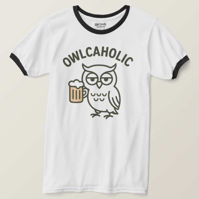 Camiseta de Dedo de Coruja Owl Lover (Frente do Design)