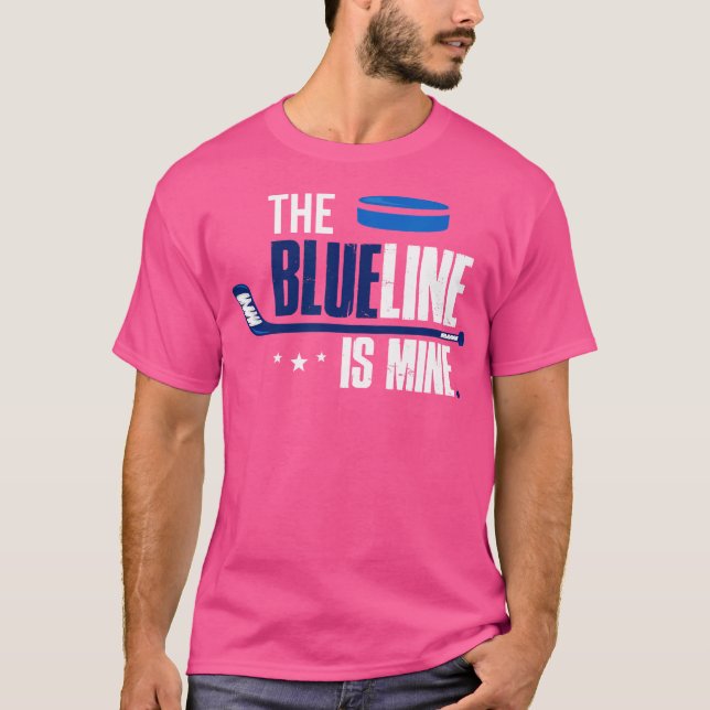 Camiseta de Defensor de Hóquei A Linha Azul É Minh (Frente)