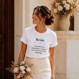 Camiseta de Definição de Noiva | Presente Personal