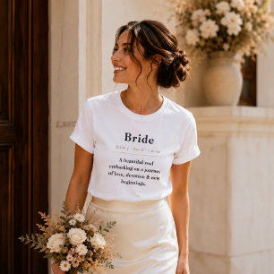 Camiseta de Definição de Noiva Presente Personal