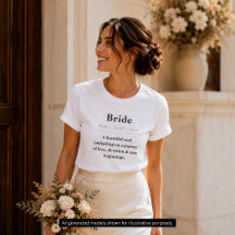 Camiseta de Definição de Noiva | Presente Personal