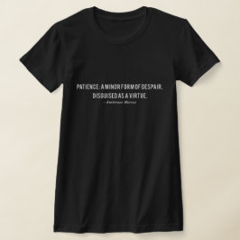 Camiseta de Definição de Paciência Ambrose Bierce