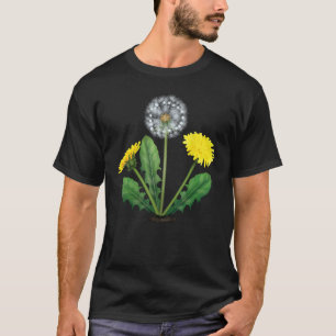 Camiseta de Dente-de-Leão Camisa de Flor de Verão