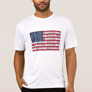 Camiseta de Desempenho do Pickleball da bandeira a