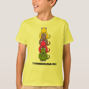 Camiseta de desenho animado colorido de Tyrannosau