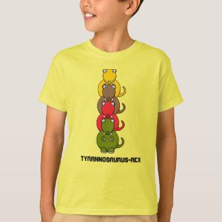 Camiseta de desenho animado colorido de Tyrannosau