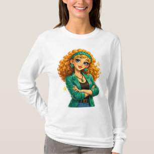 Camiseta de desenho animado da menina Rosie Max –
