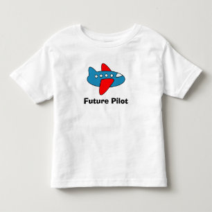 Camiseta de desenho animado de avião para futuros