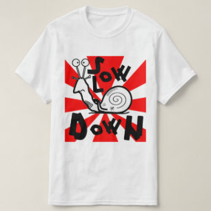 Camiseta de desenho animado de caracol legal