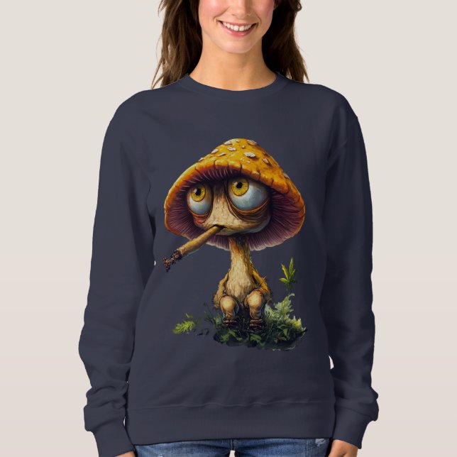 Camiseta de desenho animado de cogumelo funky chap (Frente)
