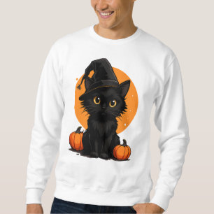 Camiseta de desenho animado de gato preto fofo P