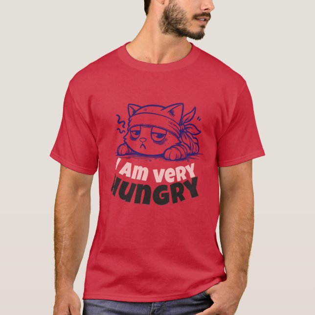 Camiseta de desenho animado de gato sarcástico e f (Frente)