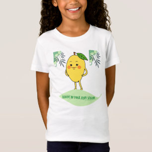 Camiseta de desenho animado de manga fofa – Flores
